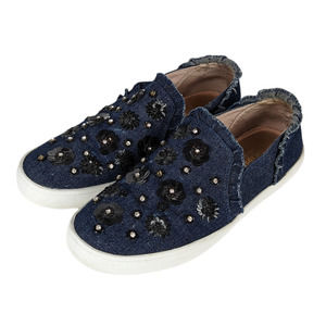 Kate Spade Louise Slip on Sneakers Blue Denim Size 7.5